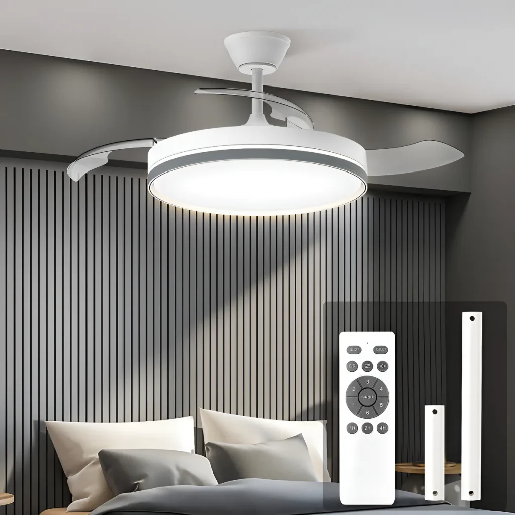 retractable fan 42 white LED lights Airwit