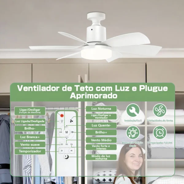 Controle remoto multifuncional para ventilador Airwit 21”