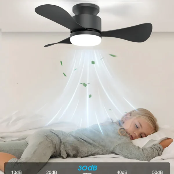 Luz LED 3 cores ajustáveis do ventilador Airwit 28” preto