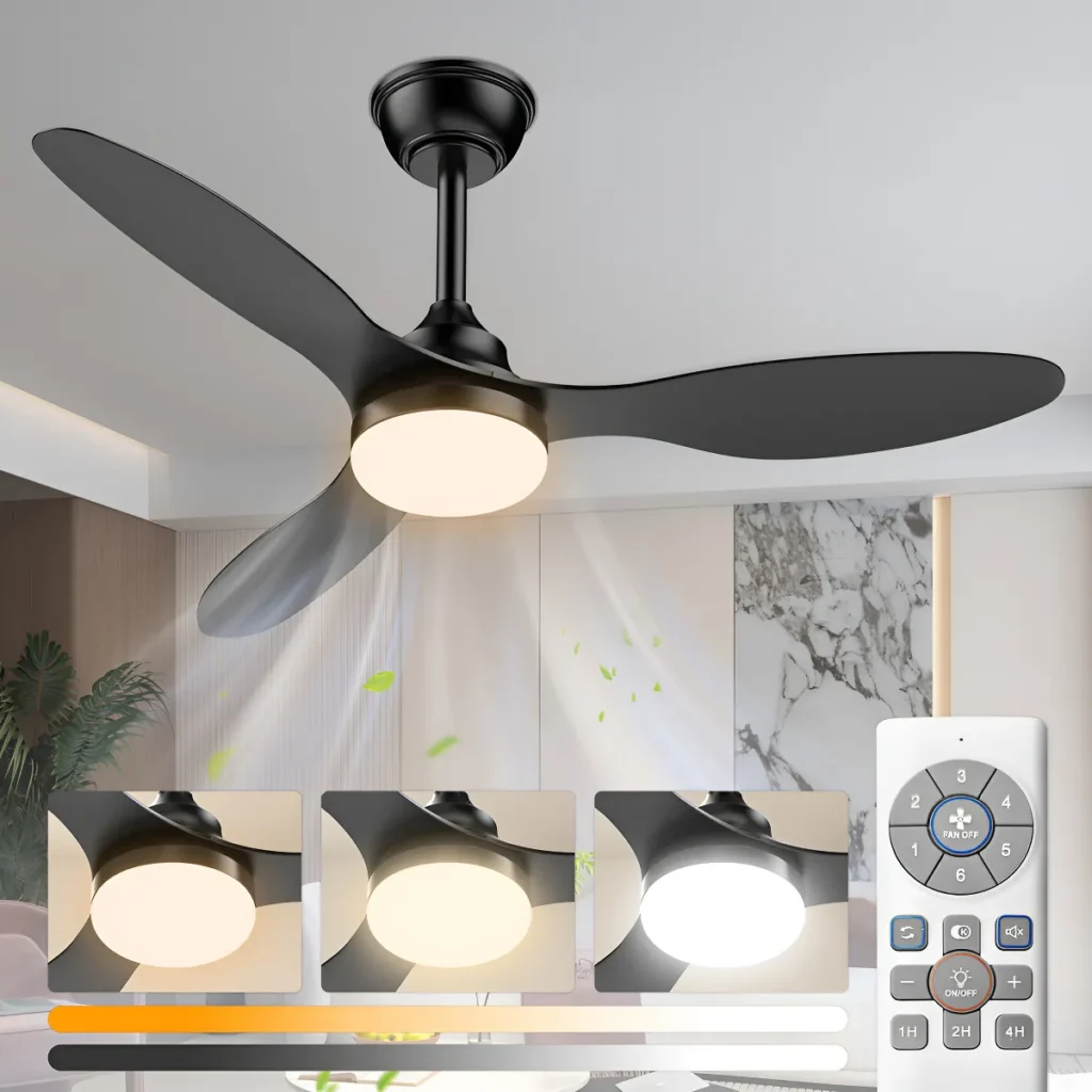 42 ceiling fan with LED light and silent DC motor