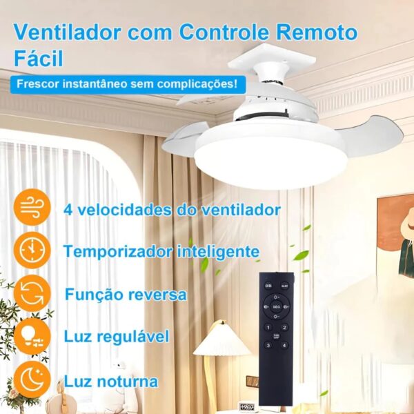 Controle remoto infravermelho com ajuste de velocidade e luz