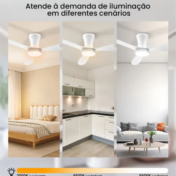 Luz LED dimerizável de 21W com 3 cores ajustáveis
