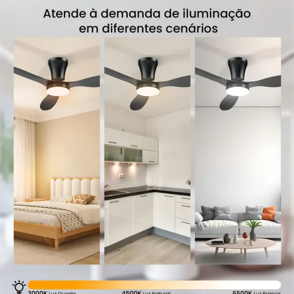 Luz LED dimerizável de 21W com 3 cores ajustáveis