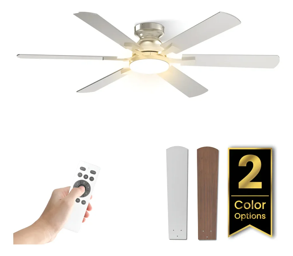 ceiling fan 52 inch LED DC Airwit nickel