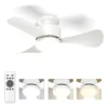 Ventilador de teto embutido Airwit 28” com luz LED e motor DC silencioso