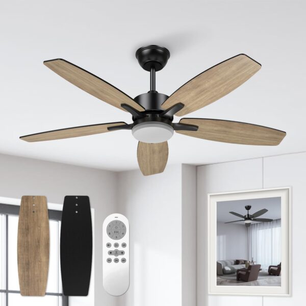 ventilador de teto com luz led e controle remoto — 106cm motor dc silencioso airwit