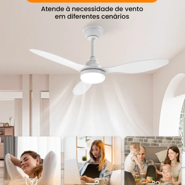 Ventilador de teto silencioso ideal para quarto