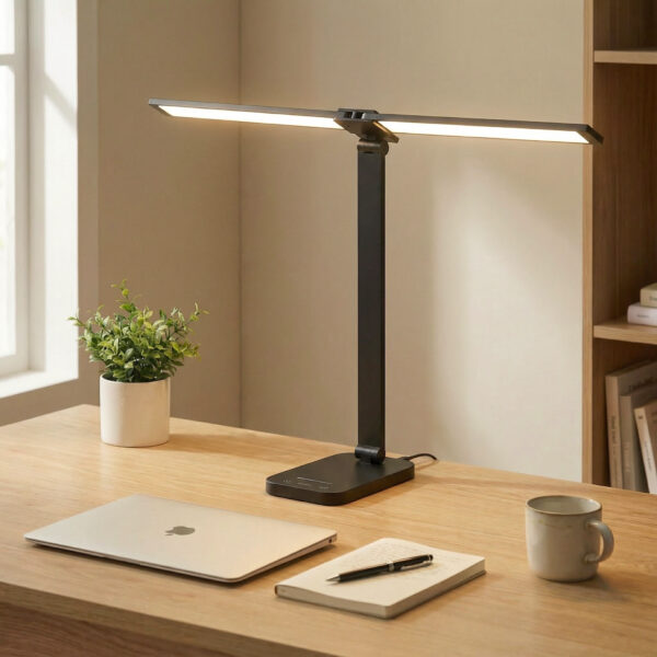 Airwit 듀얼 헤드 LED 스탠드 블랙 정면