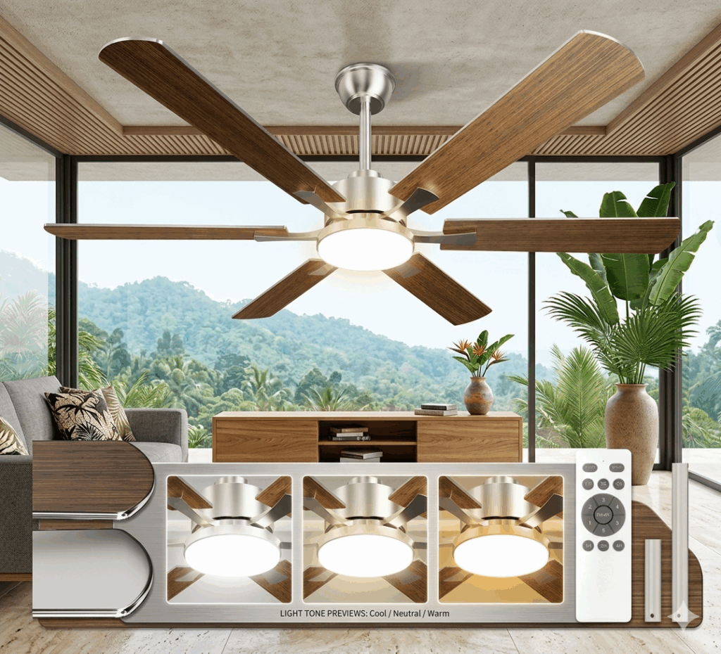 AIRWIT Model 60007 ceiling fan for Malaysia dealer programs living spaces and repeat restocking