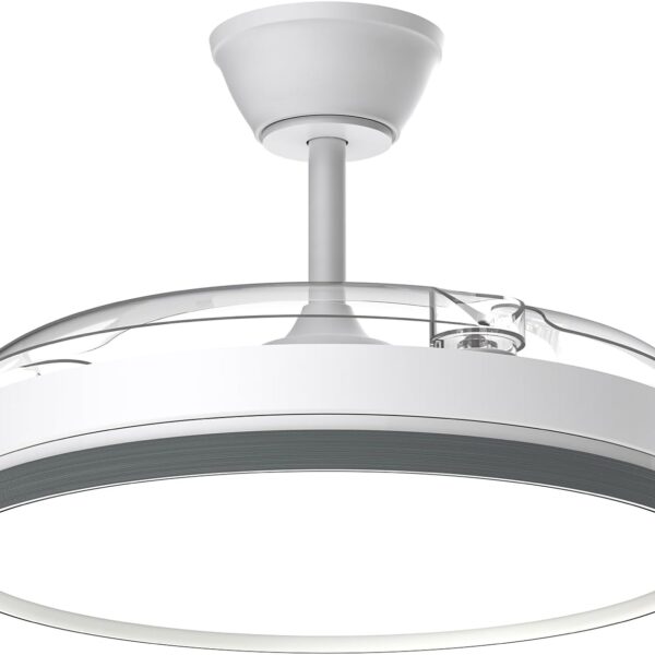 Airwit 106cm Ventilatore da Soffitto con Luce e Pale Retrattili, Silenzioso [Classe di efficienza energetica D]